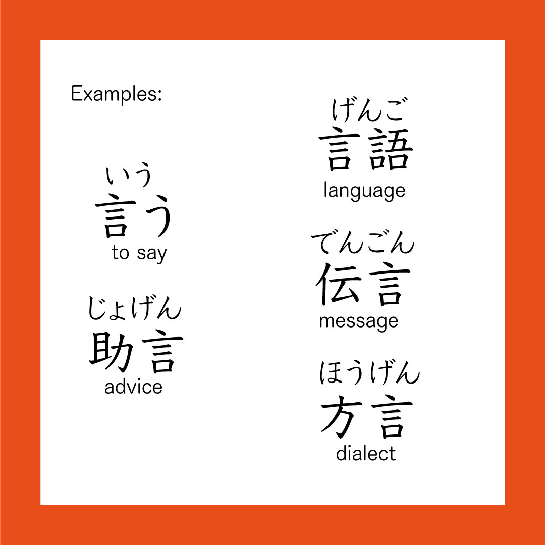 Kanji – 言 – 365 Nihongo